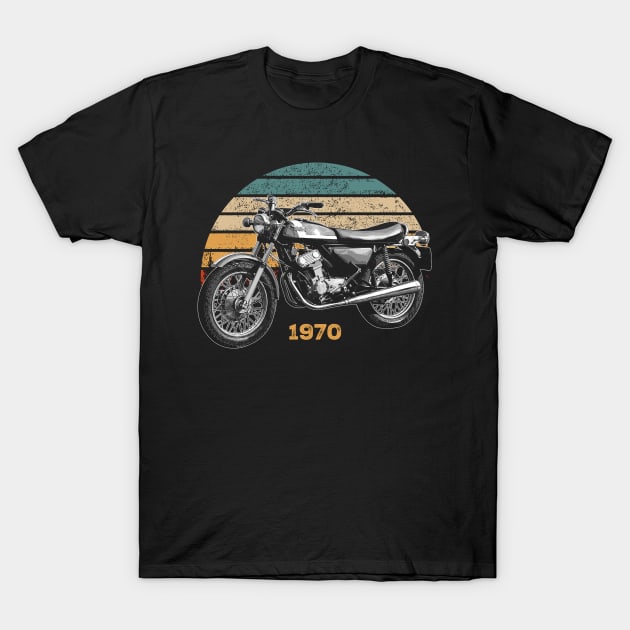 Fury 1970 Vintage Motorcycle Design T-Shirt by Madisen Harvey